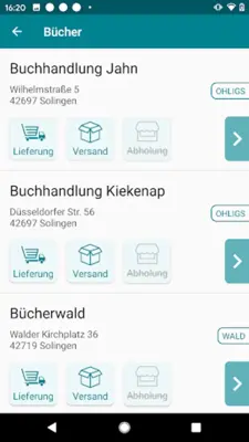 Solingen liefert android App screenshot 3
