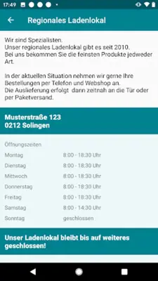 Solingen liefert android App screenshot 4